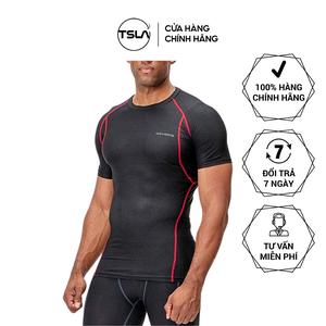 Áo thể thao bó ngắn tay tập gym Devops form ôm body chất thun mát co giãn phù hợp chơi đá bóng bơi bóng rổ DEB1007