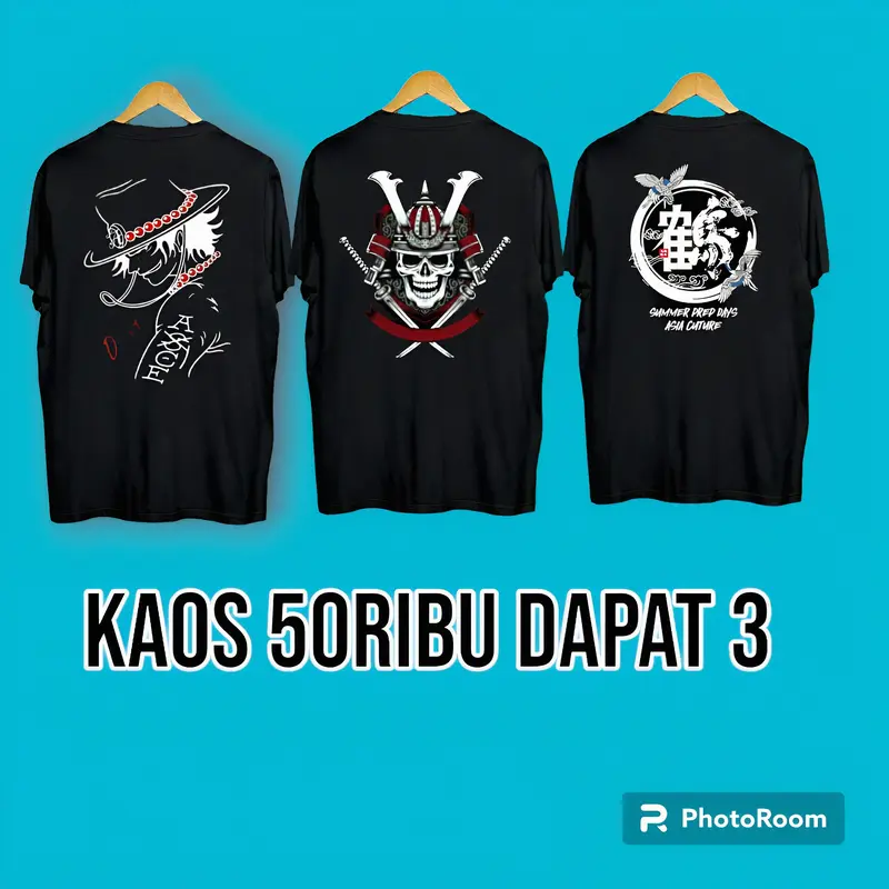 Kaos Samurai Pria 50RIBU DAPAT 3PCS 1
