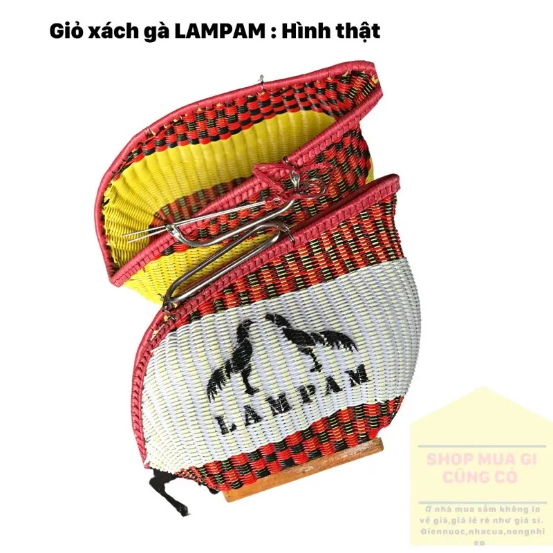 Giỏ đựnġ gà chọi có quai xách đan mây chắc chắn tiện lợi bền, đep nhiều màu Phụ kiện Kabosa 4