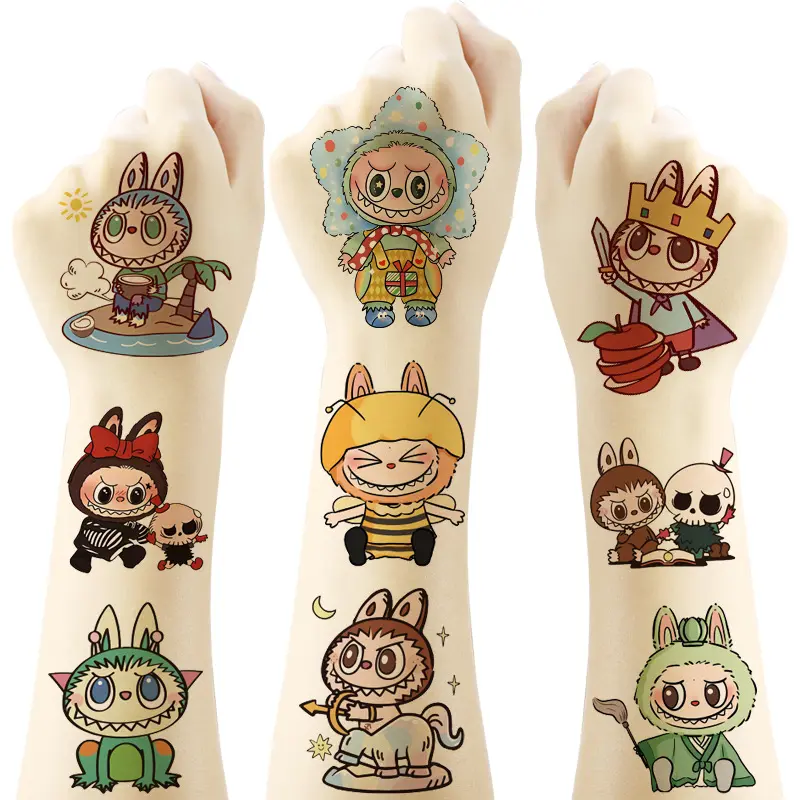 Hình Xăm Dán Tạm Thời, Thiết Kế Labubu Hoạt Hình, 20 Cái / bộ, 5 * 5cm, Dễ Thương Và Vui Nhộn, Không Thấm Nước, Thích Hợp Cho Trẻ Em, Lý Tưởng Làm Quà Tặng Sinh Nhật