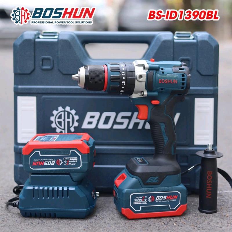 Khoan p in 3 chức năng BOSHUN BS-ID1390BL Không chổi than Máy khoan pin 13mm có autolock ruột đồng
