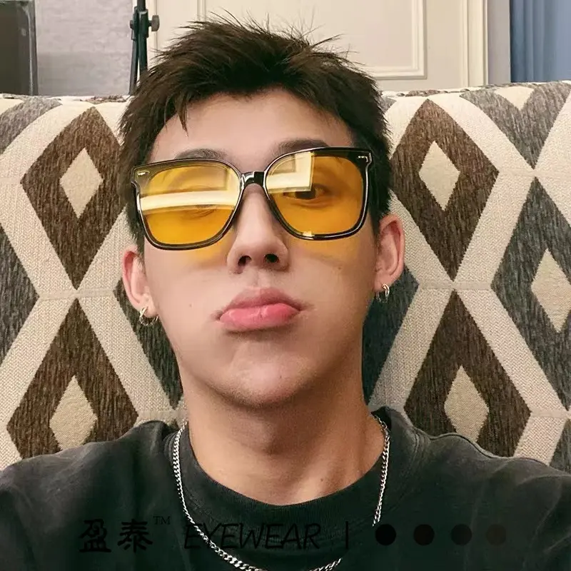 2023 New Korean Brand Sa Sunglasses Men's and Women's Trendy Internet Celebrity Same Ins Sunglasses Sun Protection Uv Protection Glasses Comfortable to Wear