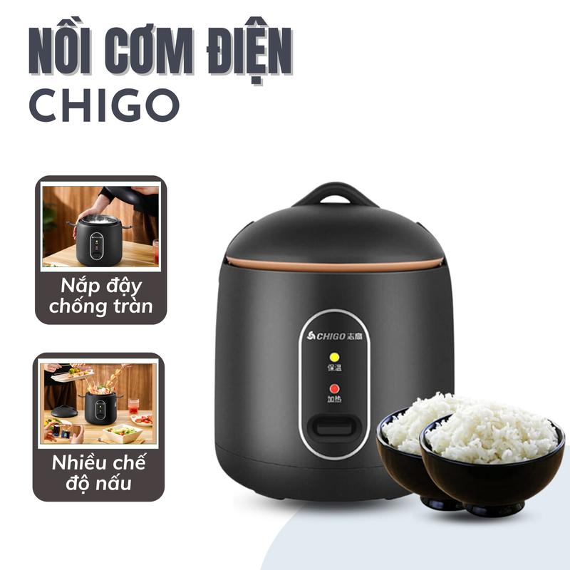 Nồi Cơm Điện Chigo Chính Hãng 1,2L Nồi Nấu Đa Năng Nấu Cơm Hầm Cháo Hấp Luộc Nồi Cơm ĐiệnThiết Kế Thông Minh Tiện Lợi Cho Gia Đình Nồi Cơm Chống Dính Dễ Dàng Khi Sử Dụng Cooker Nấu Ăn