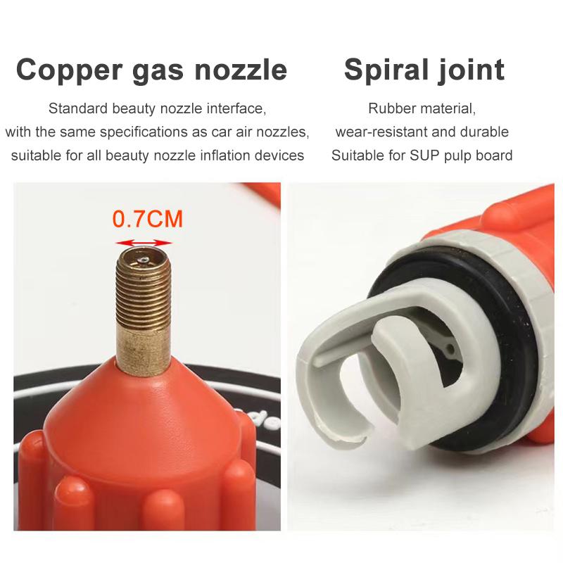 Product Introduction of SUP Paddleboard Air Nozzle Kayak Air Valve Adapter Head Car Pump Inflation Adapter 17
