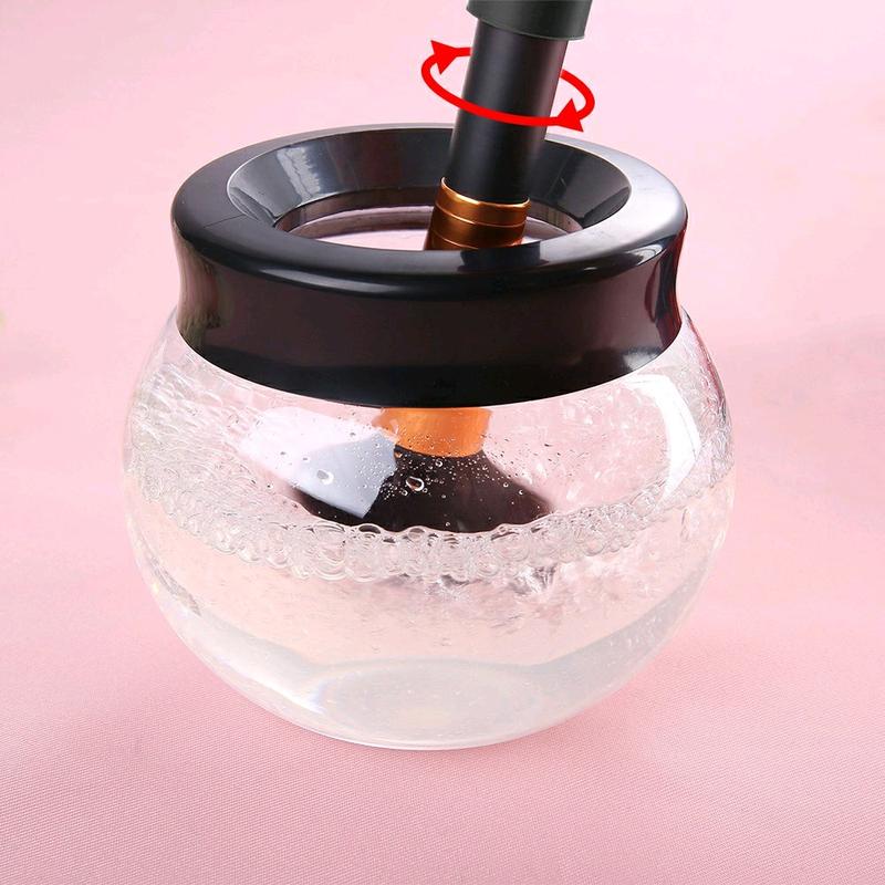 Electric Make up Brush Cleaner Dryer Set Machine Cosmetic Auto Clean Quick Dry-Black 1