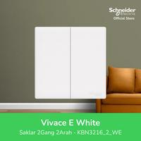 Gambar Schneider Electric Vivace E Saklar Lampu Putih - 2 Gang 2 Arah 2G2A 16A -KBN3216_2_WE dari Schneider Electric Indonesia Kab. Bekasi 2 Tokopedia