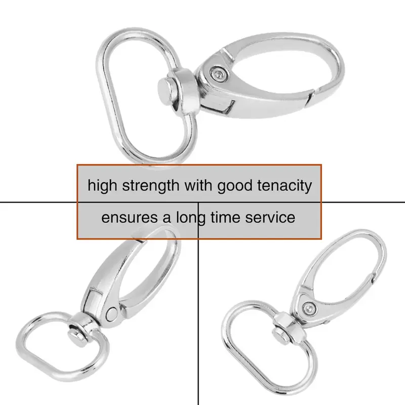 20Pcs Zinc Alloy Bag Clasps Swivel Trigger Clips Keychain Key Ring Hooks (20mm) 4