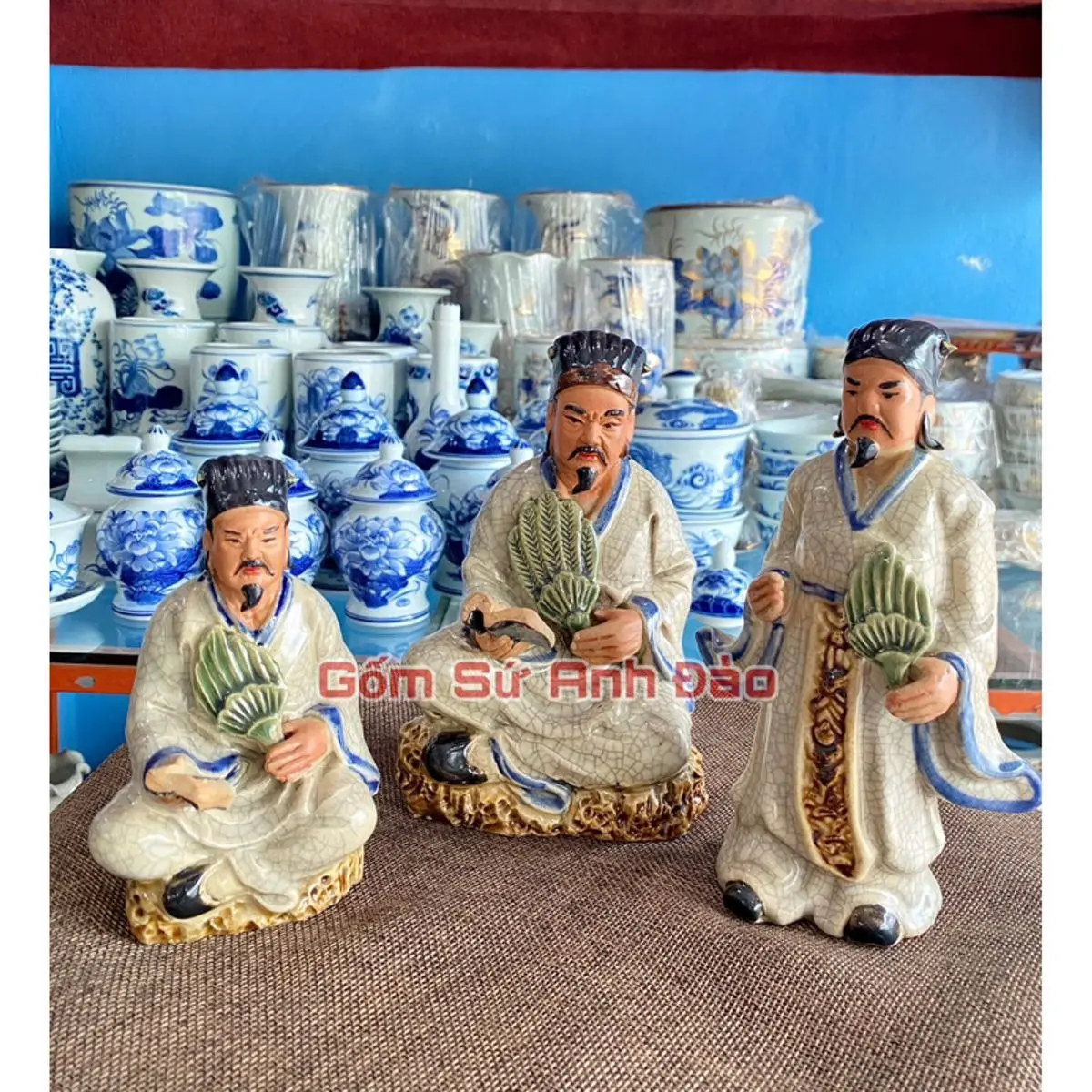 Tượng Khổng Minh, tượng Khổng Minh đọc sách men rạn cổ Bát Tràng