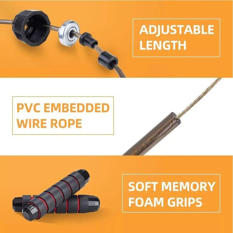 Product Introduction of Skipping Rope Fitness Physical Training Yoga Forged Skipping Bearing Wire Rope Rope Skipping P2V7 43