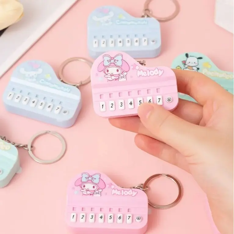 Gantungan kunci piano gantungan tas kunci bisa bunyi - keychain piano 0