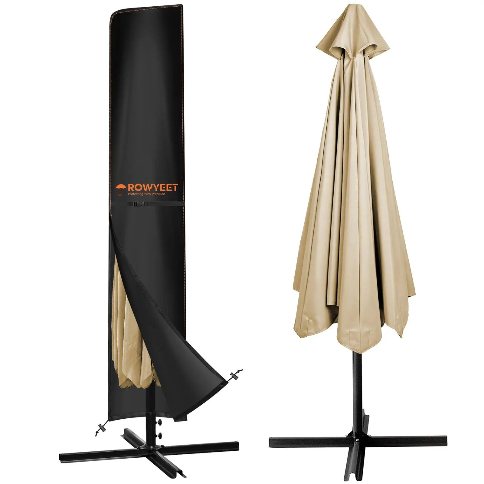 Outdoor Umbrella Cover, 1 Count Waterproof Umbrella Cover, Durable Parasol Cover for Cantilever Offset Umbrellas, Household Textiles