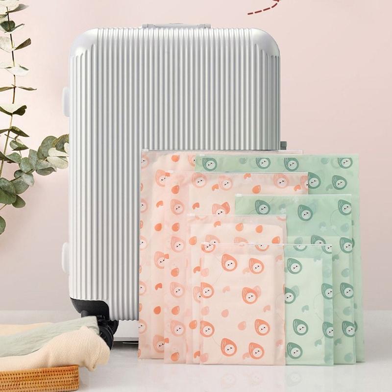 Product Introduction of Portable PE Storage Bag Green Pink Multi-sizes Zipper Sealing Bag High Quality Cartoon Nuts Organizing Package Pouch 19