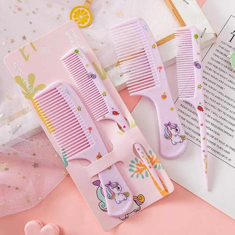 Sét 2 lược chải tóc cho bé với hoạ tiết hoạt hình dễ thương - Hoa Nữ Voi 3