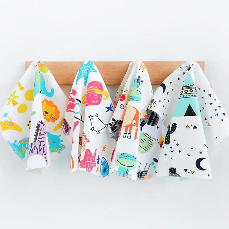 Cartoon Animal & Food Pattern Baby Towels (4pcs), Soft Breathable Baby Towels, Baby Bath Towels, Newborn Baby Towels