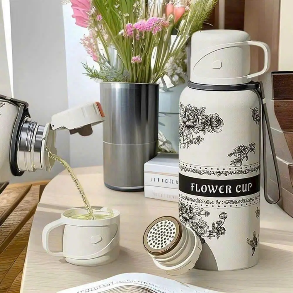 Bình giữ nhiệt inox 316 bình có dung tích 800ml , có nắp làm cốc uống nước cao cấp
