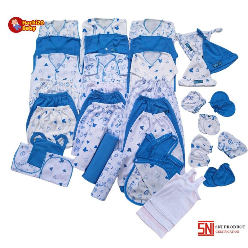 PAKET LENGKAP 39 PCS BAJU BAYI NEWBORN BARU LAHIR BAHAN KATUN LEMBUT TERLARIS SNI Parsel 6