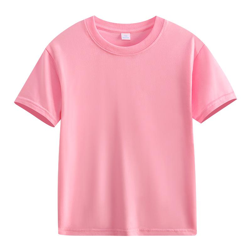 Áo Sơ Mi Cotton Chải Kỹ Cho Trẻ Em, Cổ Tròn, ngắn Tay, Màu Trơn Cơ Sở Mỏng, Thích Hợp Cho Mùa Hè, Đồng Phục Lớp Học, Áo Sơ Mi Văn Hóa, Áo Phông Tùy Chỉnh, Có Thể Được Tùy Chỉnh Để Tự Làm, Bán Buôn 4