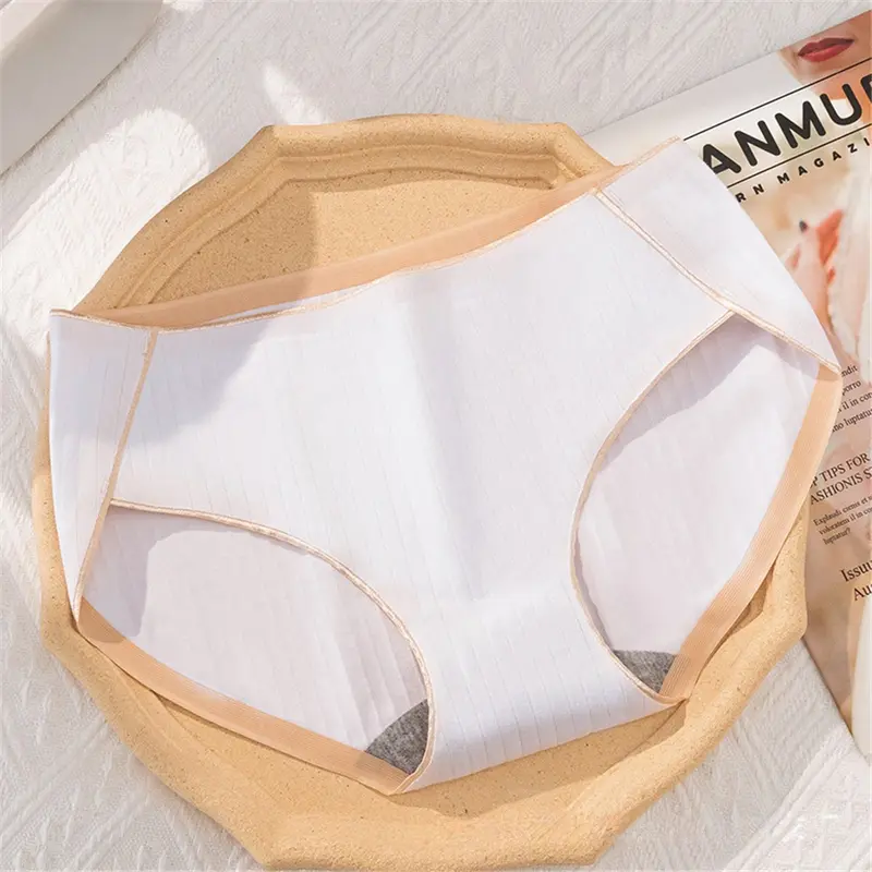 Đồ Lót Không Đường May Dành Cho Nữ, Với Đáy Quần Cotton Và Lớp Lót Kháng Khuẩn Graphene, cạp vừa, Quần Lót Thoáng Khí Dựa Trên Epoxy, Thích Hợp Cho Phụ Nữ 3