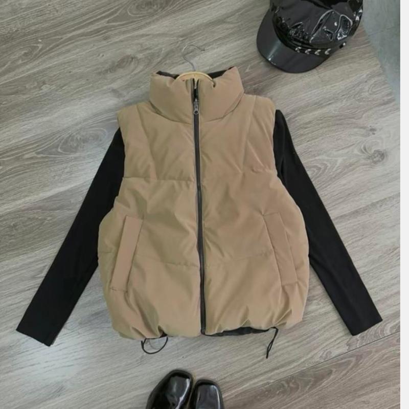 ÁO PHAO JILE MẶC HAI MẶT VỚI 2 GAM MÀU SANG CHẢNH Mùa đông siêu ấm  Kem Shirt Menswear Nhung Cổ Cao 1