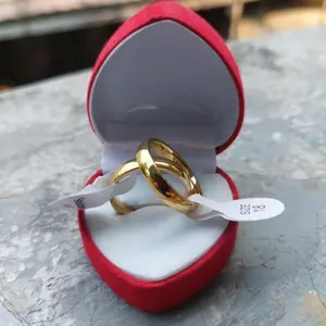 Cincin kawin titanium Dapat 2 pcs Dan Free Box