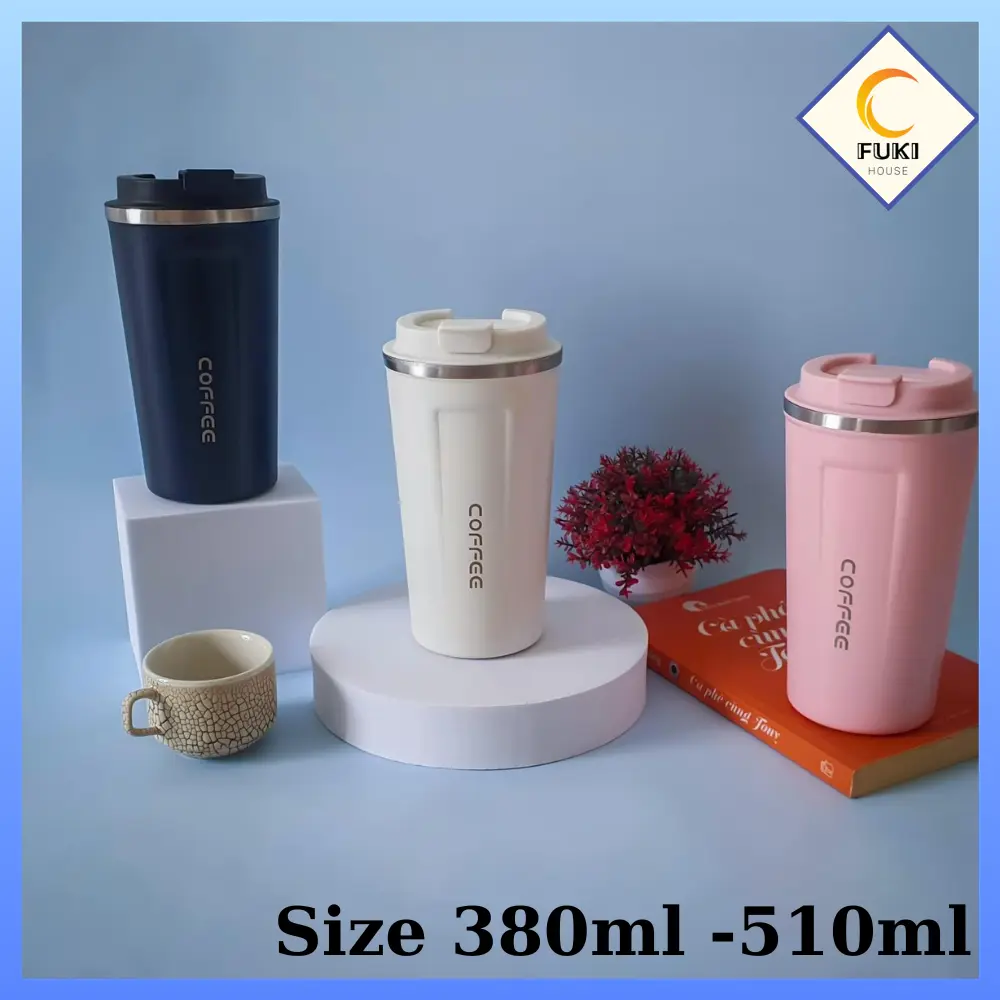 Bình giữ nhiệt, cốc giữ nhiệt inox 304 sang trọng dung tích 380ml - 510ml đựng nước nóng lạnh