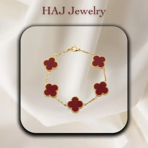 Lắc tay hợp kim cao cấp ruby red 15mm