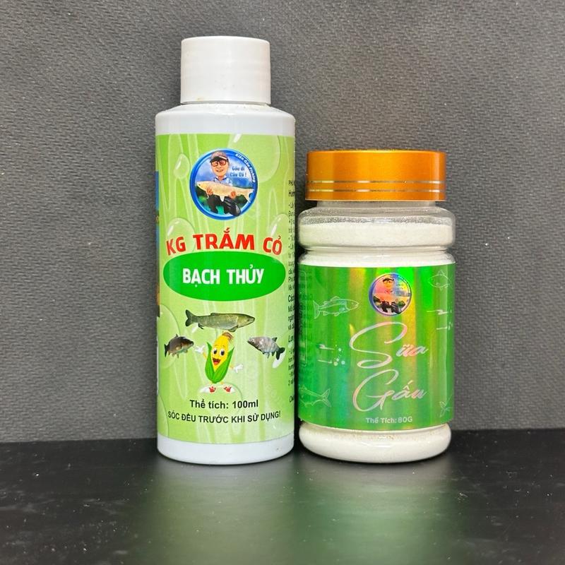 Combo mồi câu trắm cỏ và chép củ Bạch thuỷ +Sữa Gấu Fishing Câu Cá