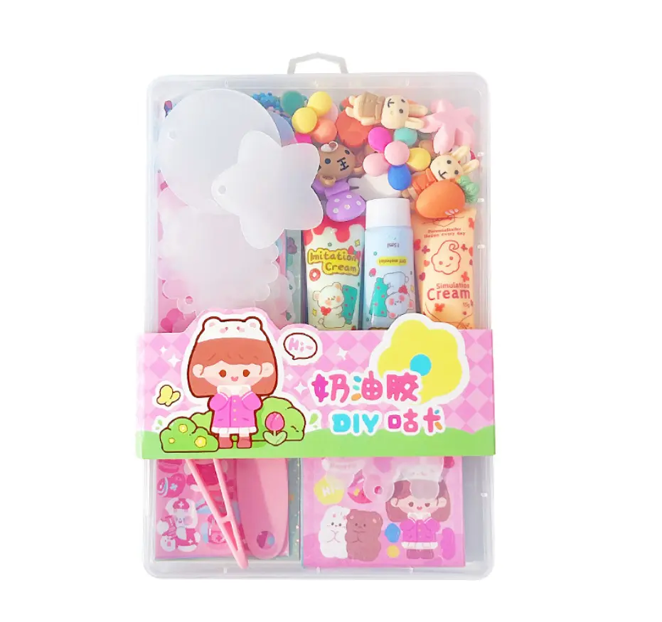 1 Set Diy Gantungan Kunci Aklirik Aesthetic Free Stiker 2D 3D