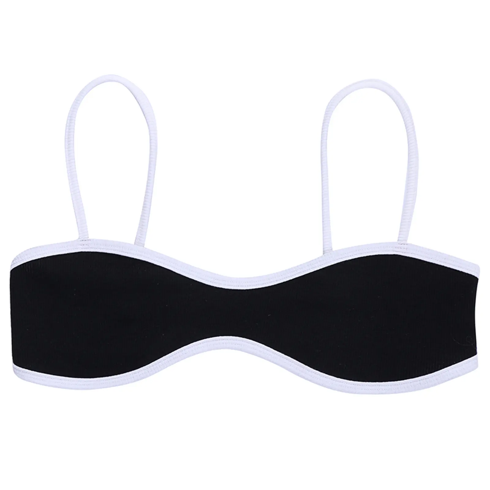 Women Camisole, Spaghetti Straps Low-cut Contrast Color Slim Fit Summer Tops for Party Club