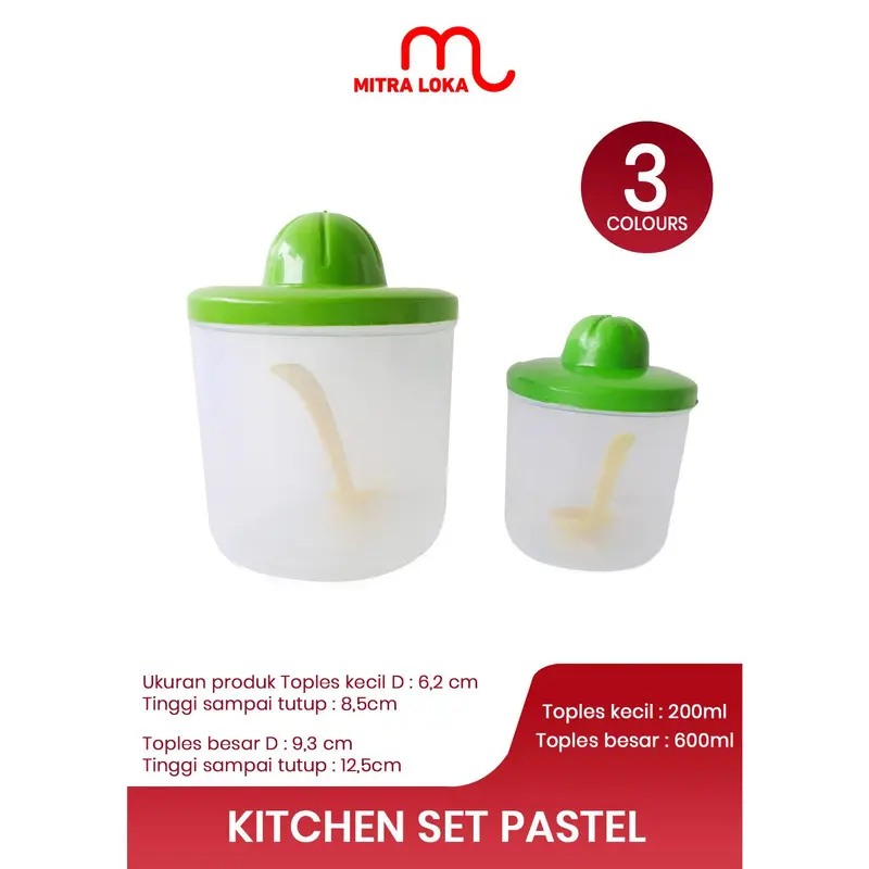 Mitra Loka Kitchen Set Tempat Bumbu 7 in 1 Rak Bumbu Dapur Gantung Dengan 8 Wadah Garam Lada GRATIS Sendok Pelastik 3