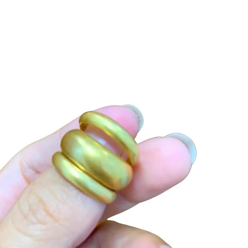 Nhẫn đồng vàng đeo huyết áp không bay màu cho nam nữ