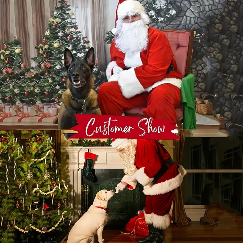 Trang Phục Ông Già Noel, Bộ 7 Chiếc, Dành Cho Người Lớn, Trang Phục Giáng Sinh, Dành Cho Nam Và Nữ, Chơi Ông Già Noel, Thích Hợp Cho Giáng Sinh Và Halloween, Trang Phục Ong Menswear 1
