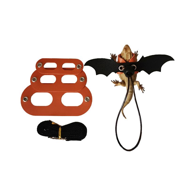 Product Introduction of 2025 Reptile Pet Lizard Leash with Wings Squirrel Harness Chinchilla Leash Green Gecko Lizard Guinea Pig Outdoor Leash 6