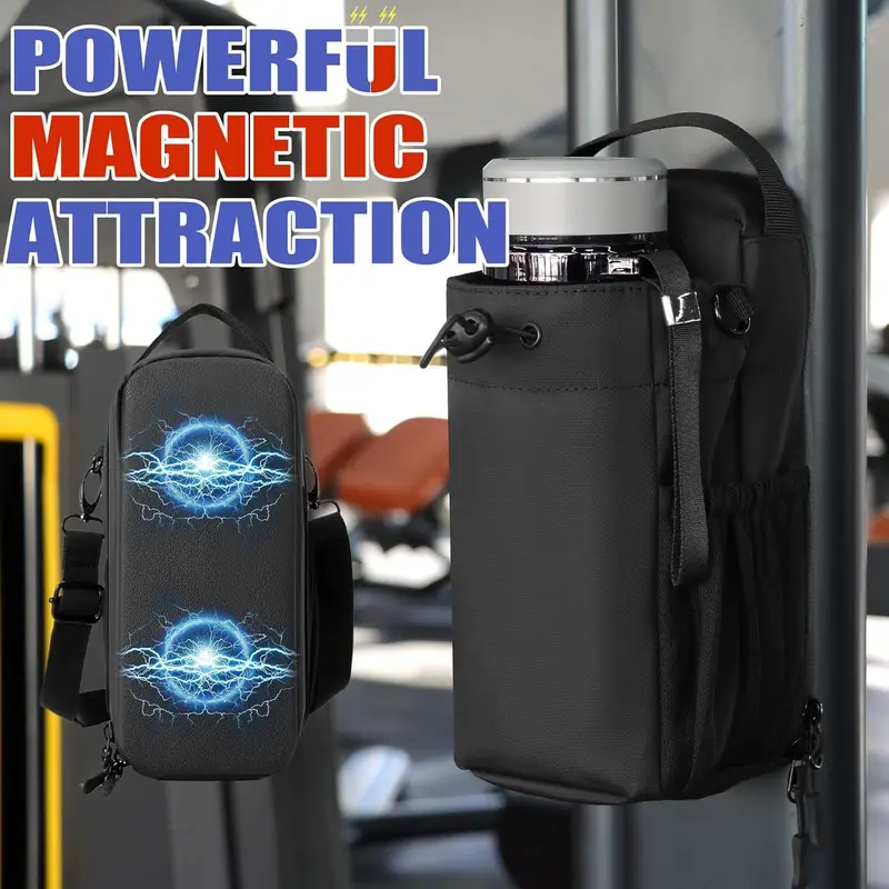 Magnetic Gym Bag, 1 Count Large Capacity Sports Bag, Portable Multifunctional Gym Bag, Water Bottle Holder, Home Organizer for Gym, Outdoor, Travel 7