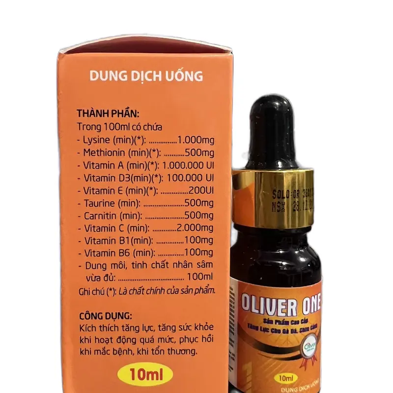 Oliver One 10ml, thuốc tăng lực cao cấp cho gà đá, chim cảnh 2