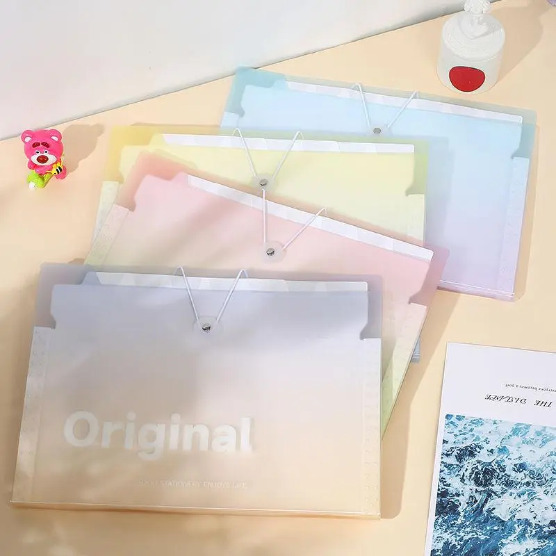 Winzige Map Harmonika Tas File A4 8 Sekat Indeks Bahan Lucu Document Bag File Map Plastik Folder Organizer Stationery Untuk Kantor Sekolah Expanding Slot Gratis Index Tab barang aesthetic 7
