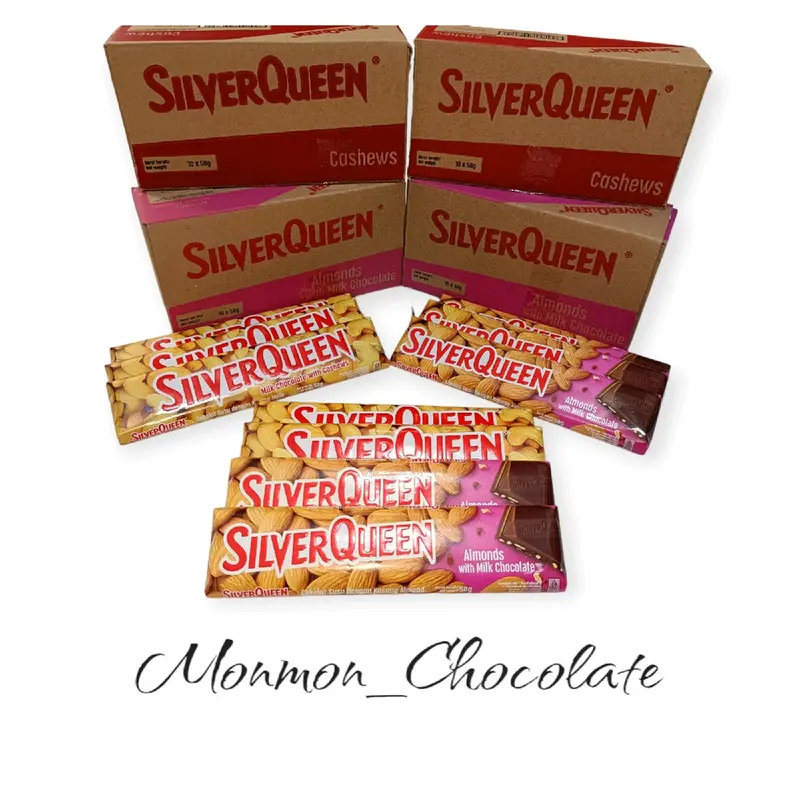 Coklat SilverQueen 55gr x 10pcs Mede & Almond Camilan Chocolate Manis Cemilan 3