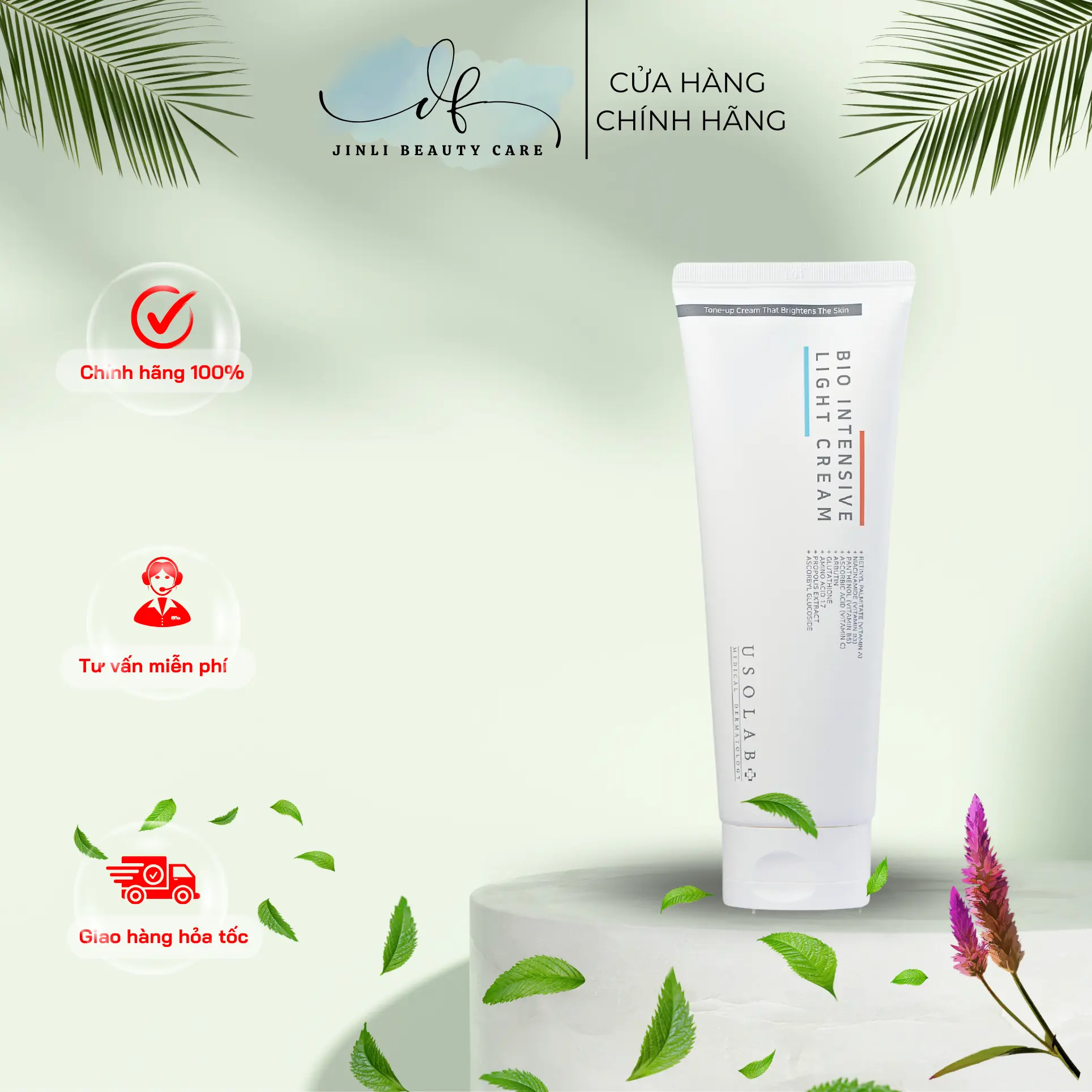 Kem dưỡng body hỗ trợ trắng da Usolab Bio Intensive Light Cream 250ml - Hàng công ty
