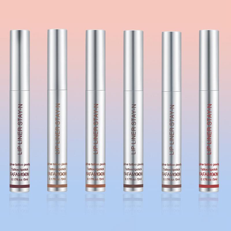 FAFAMOON Peelable Lip Liner Outlines The Lip Shape And Shows The Lip Color Lipstick 3pcs Set Waterproof And Non-smudged Peelable Lip Gloss Makeup -Xiii 8