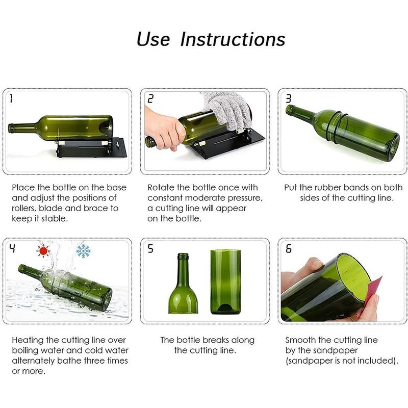 Product Introduction of Glass Bottle Cutter Set, Multifunctional Glass Cutter for Bottles, Multi-Application Glass Cutting Kit for DIY Projects & Home 8