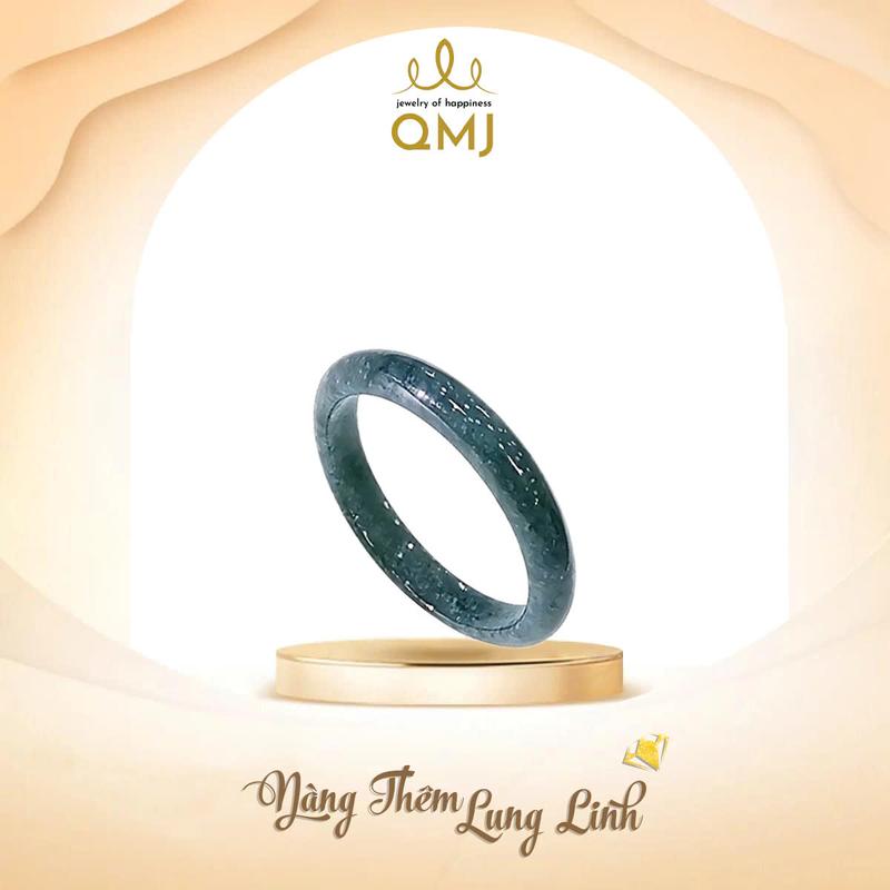 QMJ STORE - Q3 NHẪN BĂNG NGỌC LAM đẹp xuất sắc quà tặng người yêu