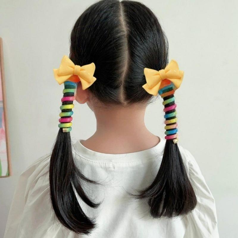 Dây Cao Su Đàn Hồi, Dành Cho Bé Gái, Dây Buộc Tóc Dây Điện Thoại Trẻ Em, Dây Buộc Tóc Cuộn Xoắn Ốc, Dây Buộc Tóc, Phụ Kiện Tóc Đuôi Ngựa, Bán Chạy 2