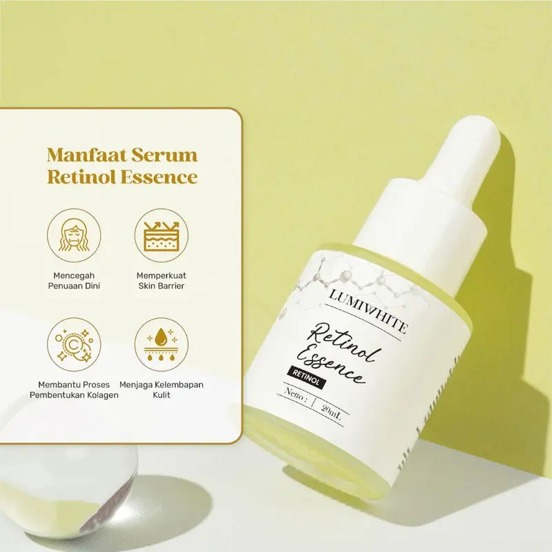 LumiWhite - Retinol Essence Serum Wajah 10ml 20ml Mencerahkan Wajah - VV 3