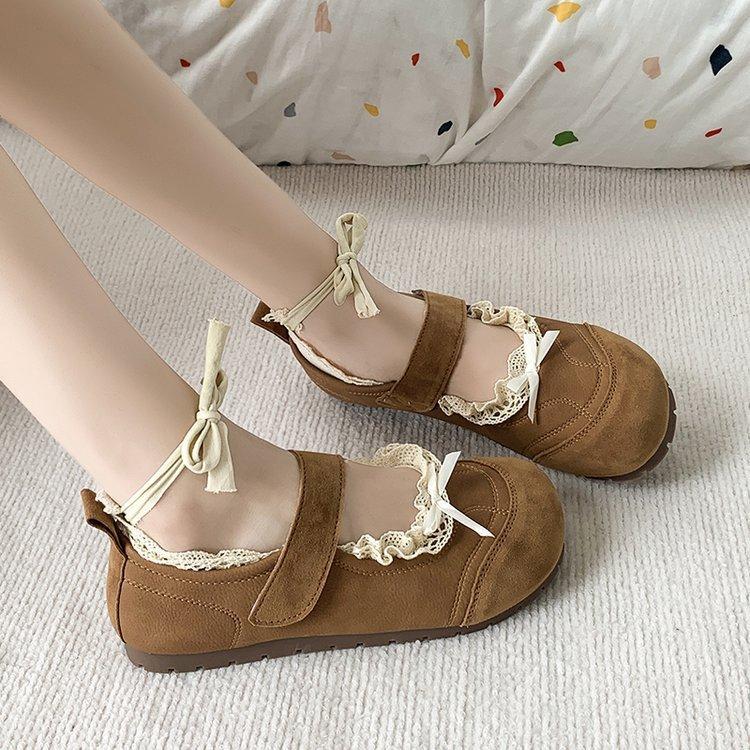 Product Introduction of Giày búp bê nữ da lộn LAMMI CUTIE SHOES  mã SN02  cao cấp. 16