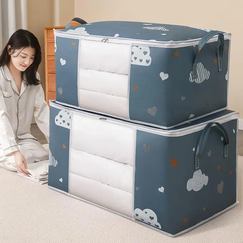 Túi Đựng Quần Áo Chăn Bông, Dung Tích Lớn, Túi Phân Loại Chăn Bông Chăn Bông, Chống Bụi, Thích Hợp Cho Tủ Quần Áo Và Đựng Đồ Dưới Gầm Giường, Hộp Sắp Xếp Chống Ẩm 0