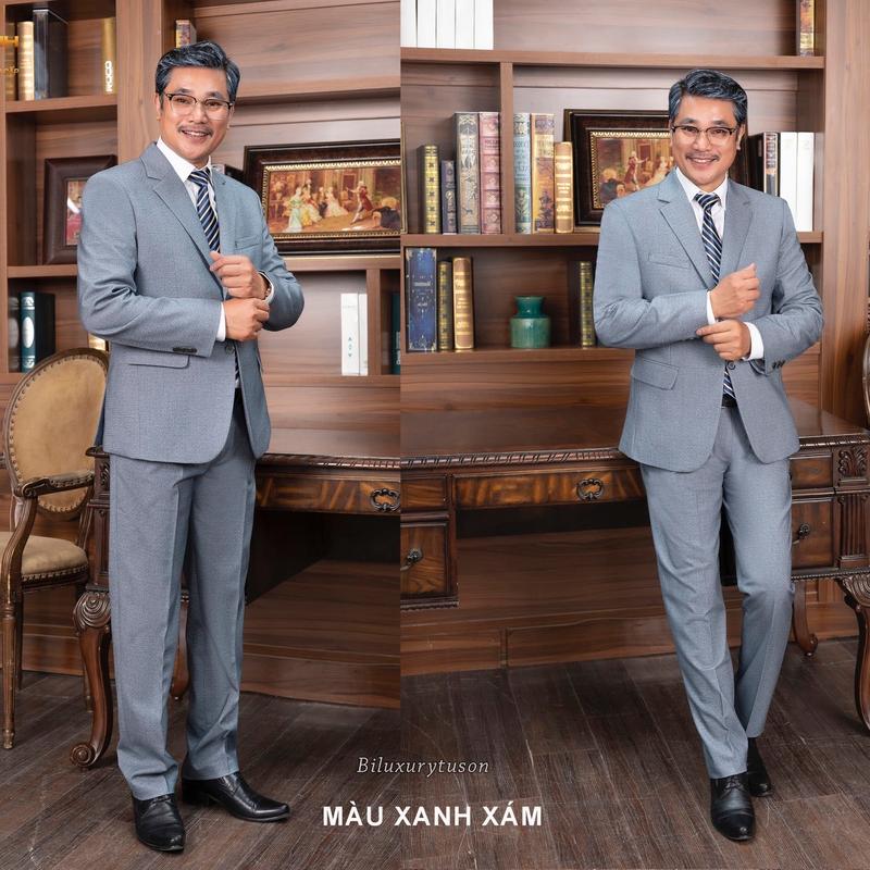 [VEST TRUNG NIÊN  ] Bộ Vest Nam Trung Niên  Menswear  Chất Tuýt Si Hàn  Sang Trọng Lịch Lãm Đủ Màu Có Bigsize Tặng Kèm Cavat và Cài vest Kem Áo