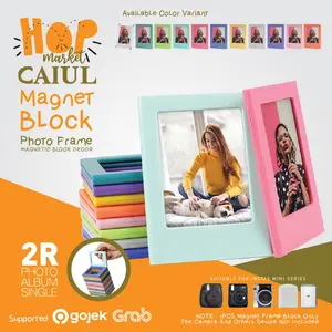 Frame Creative Building Blocks Magnet Album Foto 2R Fujifilm Instax Mini 8 / 9 / 11 / 12 / 40 / 90 / SP1 / SP2 / Link / Liplay / EVO / Photo Size 2R / Etc