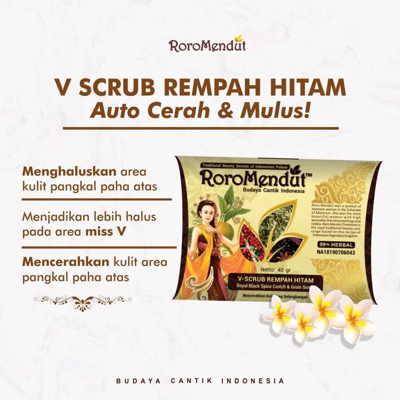 RORO MENDUT VSCRUB LULUR PENCERAH SELANGKANGAN BOKONG 0