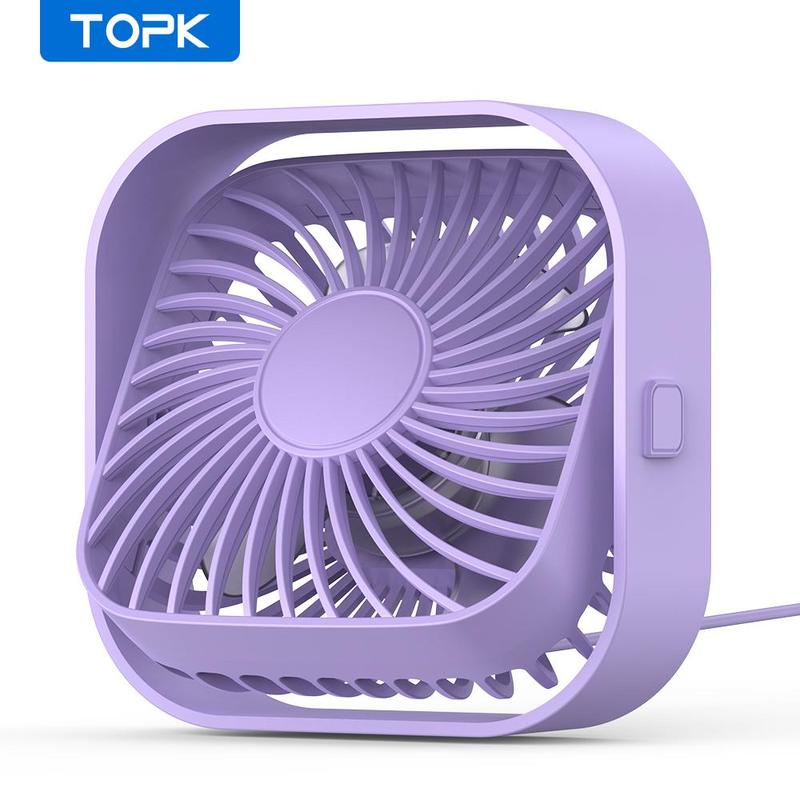 USB Powered Desk Fan, 360° Adjustable Angle Mini Fan, Portable 3 Wind Speeds Desktop Fan, Adjustment Table Fan For Home Office Car 4