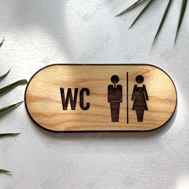  Bảng gỗ WC  bảng toilet Nam  bảng toilet Nữ dán cửa nhà vệ sinh giá siêu rẻ Decor 